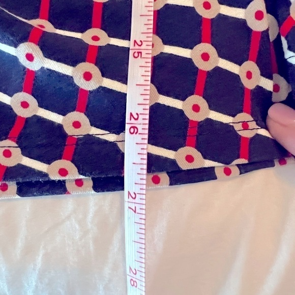 Talbots Crossover Top Navy Red Beige Size XL - Picture 7 of 7
